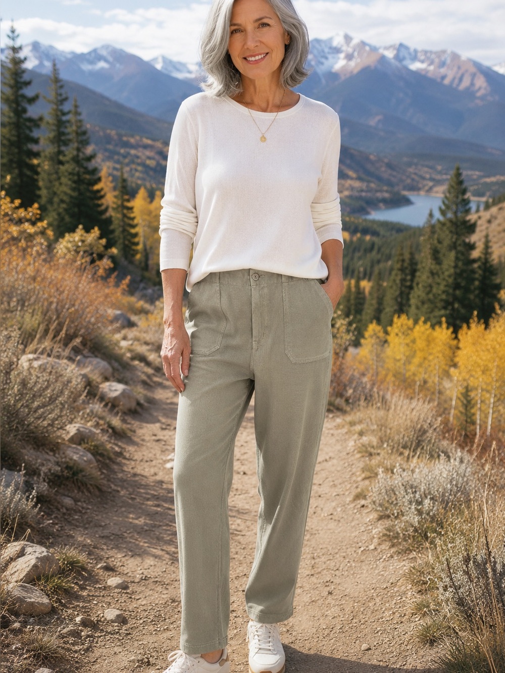 Ladies,  Beige/Tan, Casual/ travel ,Stretch Pants, pockets, large